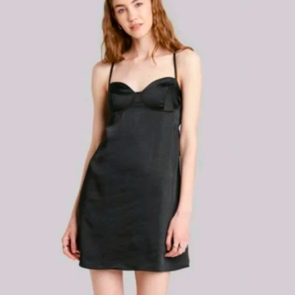 Black silky dress